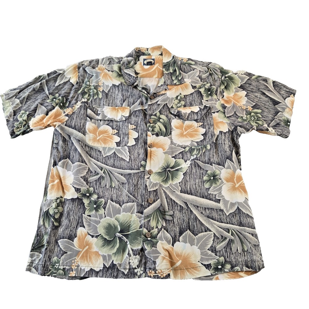Tommy Bahama Men's Button Down Short Sleeve Floral Print Shirt Size Large